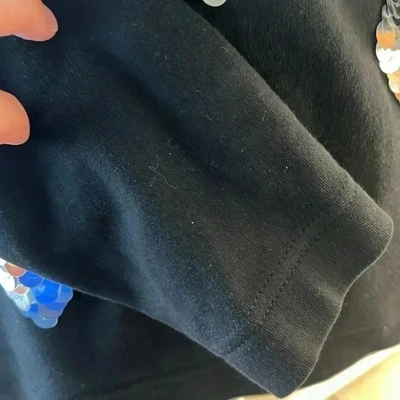 ❤️2/$40❤️[S]Vintage Chaus Petites WMN Black Pullover Sweater Diamond Sequins - Picture 4 of 5
